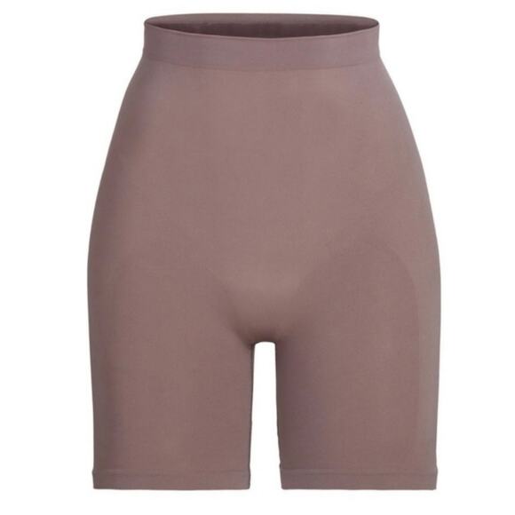 SKIMS Seamless Sculpt Sculpting Mid Thigh Shorts S/M in Umber - Picture 2 of 7